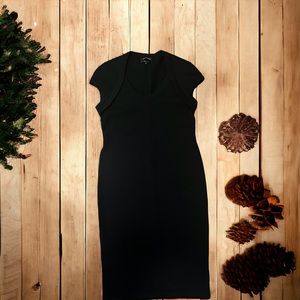 Narcissi Rodriguez black midi dress